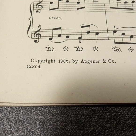 Antique Sheet Music Augener's Edition #6933a Double Blossoms Op 114, London 1902 - Picture 2 of 12